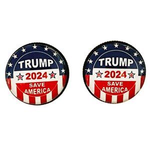 2 PCS Trump 2024 SAVE AMERICA Presidential Campaign 1" Pinback Button Pins